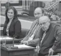  ?? STU NEATBY • THE GUARDIAN ?? Lisa Gallant, Matt MacFarlane and Elmer MacDonald, members of South Shore Health and Wellness Inc., speak before the standing committee on health and wellness in January of 2020.