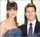  ?? AP ?? Photo taken last February shows excouple Tom Cruise and Katie Holmes attending the Vanity Fair Oscar party in West Hollywood, California.