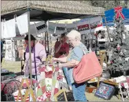  ?? File photo ?? Visitors to Prairie Grove this weekend will have plenty of chances to go junking, whether it is Junk at the Mill, the Junk Ranch or all the antique stores, flea markets and other shops in downtown Prairie Grove and other parts of the city. Above, Cathy Edmonds of Star City shops at Junk at the Mill in October 2022. She made the four-hour drive from southeast Arkansas to go to Junk at the Mill, the Junk Ranch and the Arkansas Apple Festival over the weekend.