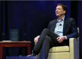  ?? AP PHOTO — JOSE LUIS MAGANA ?? Former FBI director James Comey speaks to George Washington University students during a stop on his book tour Monday in Washington.