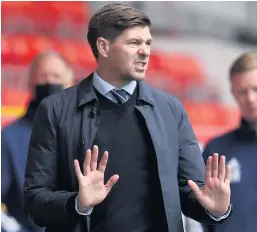  ??  ?? Big day: Steven Gerrard will take charge of 150th Gers game