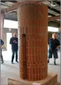  ?? NEWS PHOTO MO CRANKER ?? Ulla Viotti created a 'Secret Tower' for Medalta out of I-XL bricks.