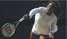  ?? Serena Williams during her win over Camila Giorgi at Wimbledon. ??