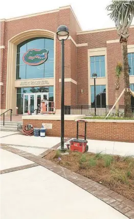  ?? STEPHEN M. DOWELL/ORLANDO SENTINEL ?? The James W.“Bill”Heavener Football Training Center, a few days before it officially opens on UF’s campus, costs about $15 million more than the original plans drawn up in 2016.