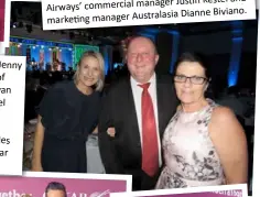  ??  ?? JIM & Jenny Cooper of Quenbeyan City Travel with Lida Alevizos, senior sales exec, Qatar Airways.