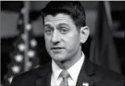  ?? ASSOCIATED PRESS ?? IN THIS MAY 10 PHOTO, Speaker of the House Paul Ryan, R-Wis., meets with reporters during his weekly news conference on Capitol Hill in Washington.