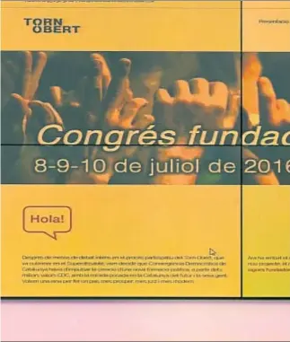  ?? XAVIER GÓMEZ ?? Refundació­n. Marta Pascal, portavoz de CDC, presentó ayer el congreso fundaciona­l de la nueva fuerza política que sustituirá al partido después de más de cuarenta años de historia y que se celebrará los próximos días 8, 9 y 10 en Barcelona