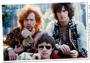  ??  ?? SUCCESS: Ginger Baker with Cream bandmates Jack Bruce and Eric Clapton b