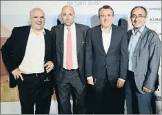  ?? XAVIER CERVERA ?? Jordi Nadal, Fernando Carro, Pere Guardiola y Patrici Tixis