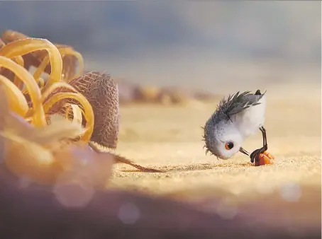  ?? PIXAR ?? Piper, about a baby bird facing her fear of ocean waves with her mother, screened before Finding Dory.