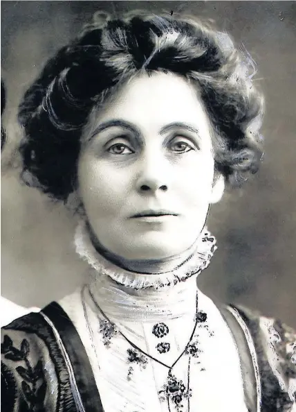  ??  ?? > Inspiring: Suffragett­e Emmeline Pankhurst fought for the right for women to vote