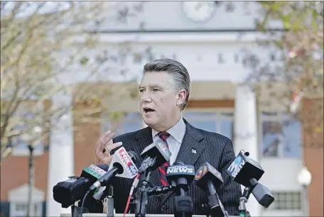  ?? Chuck Burton Associated Press ?? REPUBLICAN House candidate Mark Harris, pictured, leads Democrat Dan McCready by 905 votes in North Carolina, but McCready has withdrawn his concession. Election officials have subpoenaed the Mark Harris for Congress Committee and plan a public hearing soon.