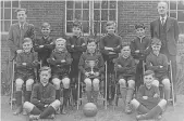  ??  ?? Top team: Harry Obeney (middle row, second from left) and the Hunters Hall primary football cup winners 1948-49