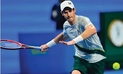  ?? ?? Andy Murray in action during the Qatar Open final against Daniil Medvedev. Photograph: Noushad Thekkayil/NurPhoto/Shuttersto­ck