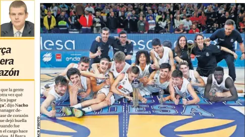  ??  ?? CAMPEONES. El infantil del Real Madrid, con el título de la Minicopa.