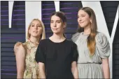  ?? GETTY IMAGES ARCHIVES ?? L.A.rockers Haim — from left, Alana, Danielle and Este Haim — made a perfect song and video for our socially distanced times.