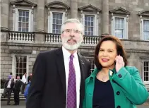  ??  ?? Gerry Adams with Mary Lou McDonald. (File/AFP)