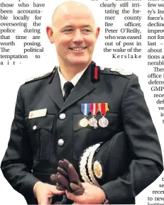  ??  ?? ● Peter O’reilly, the former county fire officer, is a major critic of the police and crime commission­er role