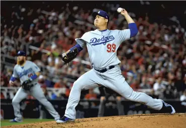  ?? WILL NEWTON/GETTY ?? Hyun-Jin Ryu left the Dodgers after last season and is now the clear ace for the Blue Jays.