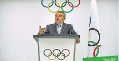  ?? Foto:EFE ?? El presidente del Comité Olímpico Internacio­nal (COI), Thomas Bach.