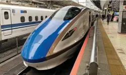  ??  ?? A JR-E E7 Series Shinkansen.