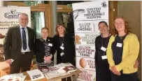  ??  ?? Campaign Mark Ruskell with Stirling Council staff celebratin­g the Food for Life school meals programme in the Scottish Parliament Parliament