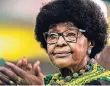  ?? FOTO: AFP ?? Eines der letzten Fotos zeigt Winnie Mandela im Dezember 2017.