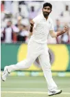  ?? EPA-EFE/ ?? JASPRIT BUMRAH reacts after dismissing Pat Cummins | Julian Smith