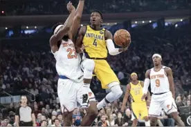  ?? AP file photo ?? The Pacers’ Victor Oladipo returned to the court Jan. 29 after spending almost a full year rehabbing his right quadriceps tendon.