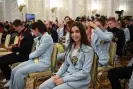  ?? Natalia Kolesnikov­a/AFP/Getty Images ?? Kamila Valieva attends a meeting of president Vladimir Putin with Russia’s medal-winning athletes at Beijing 2022. Photograph: