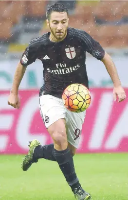  ?? ANSA ?? Andrea Bertolacci, 24 anni, prima stagione al Milan.