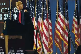  ?? EVAN VUCCI — THE ASSOCIATED PRESS ?? President Donald Trump speaks during an event on “Protecting America’s Seniors” Friday in Fort Myers, Fla.