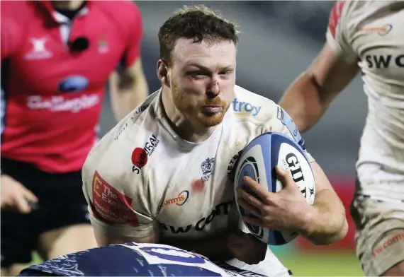  ?? Steve Bond/PPAUK ?? > Sam Simmonds, along with brother Joe, is fit to start against Leinster in the Heineken Champions Cup quarter-final after coming off against Lyon last week