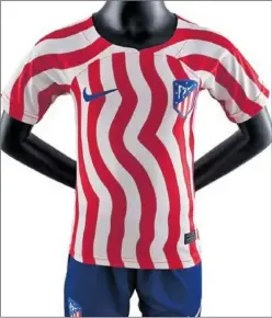  ?? ?? La primera equipación oficial del Atlético 22-23.