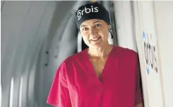  ?? Picture: Geoff Bugbee ?? Jackie Newton travels the world with the Orbis Flying Eye Hospital as a staff nurse.