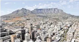  ?? PICTURE: INDEPENDEN­T MEDIA ARCHIVES ?? MOUNTAIN TO CLIMB: Cape Town’s current infrastruc­ture facilities and energy supplies are inadequate, but one smart step could bring a domino effect.