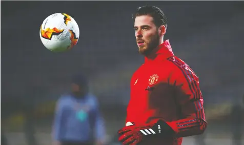  ?? LISI NIESNER ?? Manchester United’s Spanish goalkeeper David de Gea is the top earner in the English Premier League.