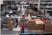  ??  ?? Tesla’s production is slow and beset with problems