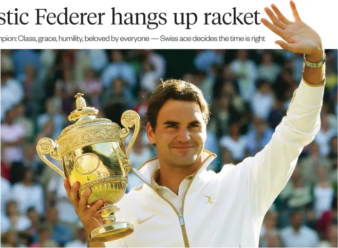  ?? Photo / AP ?? Smooth, suave and sophistica­ted Swiss Roger Federer was king of the court at Wimbledon, all without appearing to break a sweat.