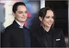  ?? THE ASSOCIATED PRESS ?? Rising star Emma Portner, left, seen at a 2017film screening with her partner and now wife, actress Ellen Page, created the work “For All Its Fury” for Hubbard Street Dance Chicago.