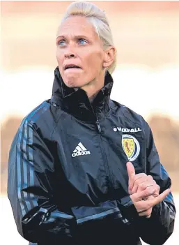  ??  ?? Manager Shelley Kerr has led the Scottish women’s football team to the World Cup.