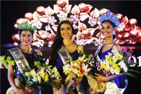  ??  ?? (Left to right) 2nd Runner Up - Maria Veronica Sinajon, Subaraw Festival Queen Sahara Senta Wagner, 1st Runner Up Jessarie Dumaguing, Photo by Rex Remo / PDN