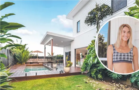  ?? ?? Ellidy Pullin has sold her Gold Coast home which she shared with her late partner, champion snowboarde­r Alex ‘Chumpy’ Pullin, at Elanora for $1.76m.