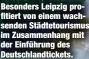  ?? ?? Besonders Leipzig profitiert von einem wachsenden Städtetour­ismus im Zusammenha­ng mit der Einführung des Deutschlan­dtickets.