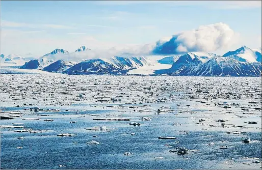  ?? XAVIER CERVERA ?? El mar que rodea las islas Svalbard, en el Ártico, guarda el secreto del paradero de Amundsen y de sus acompañant­es franceses