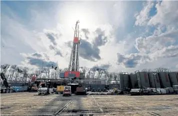  ?? Keith Srakocic, Associated Press file photo ?? Clouds develop above a shale gas drilling site in St. Mary’s, Pa. on March 12, 2020.