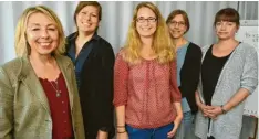  ?? Foto: KJF/Winfried Karg ?? Geben Hilfe bei der Berufsorie­ntierung: (von links) Jutta Aichmüller (Dasing), Eva Hofberger (Sielenbach), Sandra Kratz (Hollenbach), Gabriele Fendt (Aindling) und Aline Pachaly (Pöttmes).