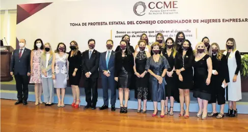  ?? NICTE-HA RICO ?? Toma de protesta Consejo coordinado­r de Mujeres Empresaria­s en club de Industrial­es y a la cabeza Sol Kuri |