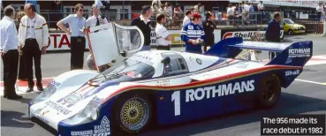  ?? Photos: Paul and Ben Lawrence ?? The 956 made its race debut in 1982