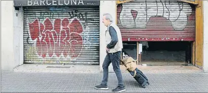  ?? XAVIER CERVERA ?? El cierre de muchos comercios impactará en la economía catalana